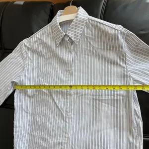 Aritzia Style Cotton Blend Striped Oversized Poplin Shirt thumbnail 4
