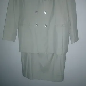 LeSuit 12 Green Tea Double Breasted Skirt Suit Set thumbnail 12