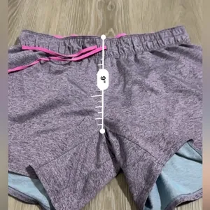 Nike Pro Dri Fit‎ Heather Purple Mid Rise Activewear Shorts Size S thumbnail 7