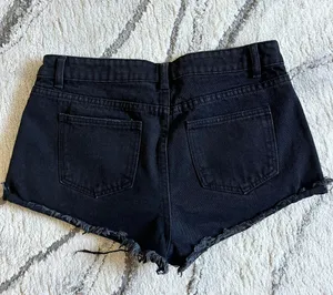 Black Jean Shorts Size M thumbnail 2