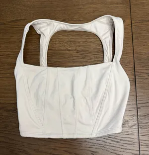 FP Movement by Free People Cream Cropped Tank Top thumbnail 1