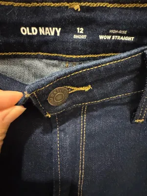 Old Navy Women's Navy High Rise Wow Straight Jeans thumbnail 3