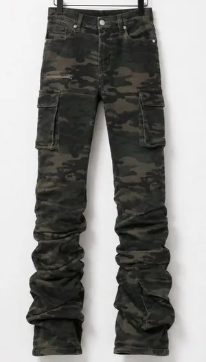 AKIRA Chic Sexy Camo Cargo Pant Timeless Y2K Casual Music Festival High Rise thumbnail 1