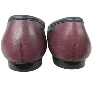 Enzo Angiolini Leather Loafers Flats Colorblock Square Toe Navy Burgundy‎ 5.5 thumbnail 7