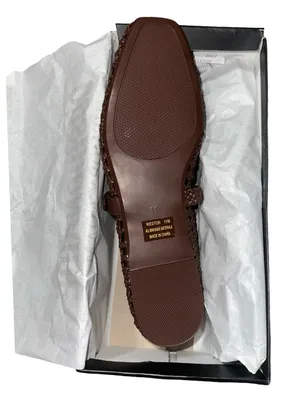Cushionare Women’s Size 11 Brown Crochet Mary Jane Buckle Strap Weston Loafers thumbnail 10