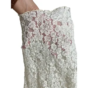 BKE Cream Lace Short Sleeve Sheer‎ Floral Pattern Top Y2K Medium thumbnail 3