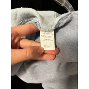 Aly Wear Womens Medium Blue 100% Linen Button Front Vest Top USA BOHO Earthy thumbnail 5