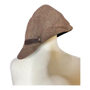 Wool & Leather Academia Cap Women's Brown Winter Hat thumbnail 7
