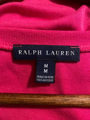 Polo Ralph Lauren V-neck t-shirt pink size medium thumbnail 4