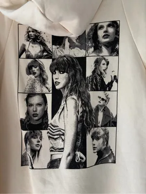 Taylor Swift Eras Tour Cream Hoodie 2023 Album cover double lined hood size Med thumbnail 4