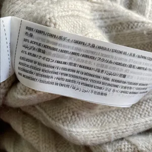 Abercrombie & Fitch Cream Ribbed Turtleneck Sweater thumbnail 7