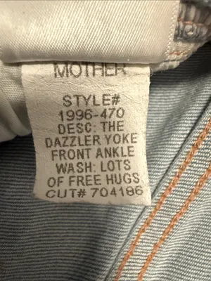 MOTHER Dazzler Yoke Front Ankle Jeans 25 Lots of Free Hugs Light Wash $238 thumbnail 12