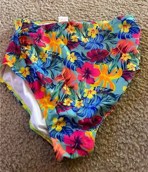 CD07 woman size L swimsuit bathing suit bottom large high waist thumbnail 1