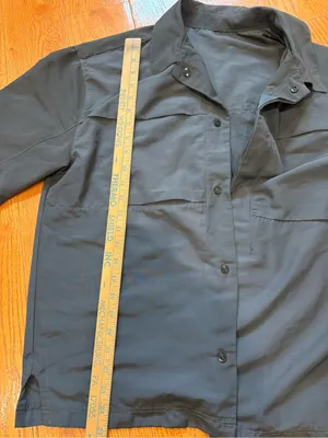 Fabletics Charcoal Gray Snap Front Utility Jacket Size Medium thumbnail 8