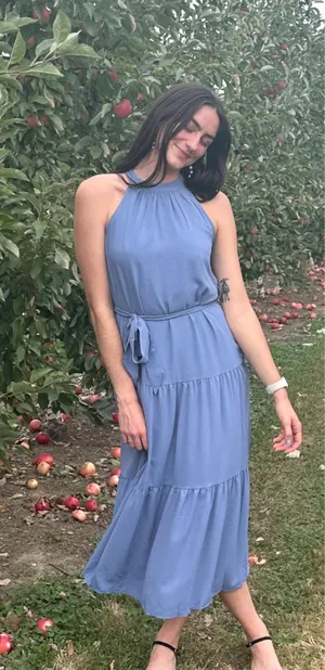 Dusty Blue Dress thumbnail 1