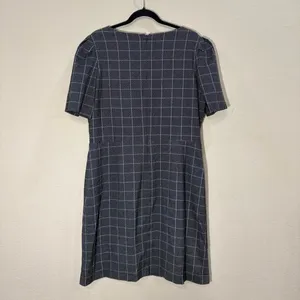 Ralph Lauren Women’s Windowpane Puff Sleeve Dress Size 16 Fully Lined Office EUC thumbnail 5