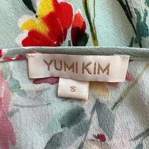 YUMI Kim Light Blue Floral‎ Faux Wrap Mini Dress thumbnail 6