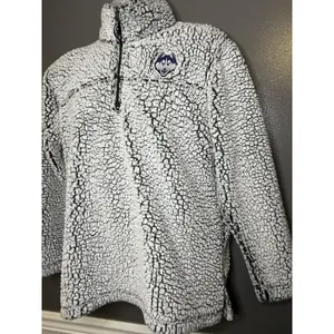 Uconn Huskies Sweatshirt Womens Medium Gray Basketball Sherpa Boxercraft thumbnail 5