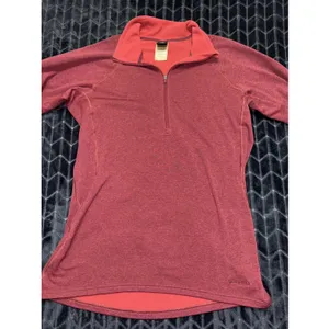 Patagonia Women's Base Layer Capilene Expedition Zip-Neck Pullover Red Sz L VTG thumbnail 2