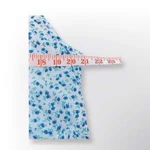 SheIn Floral Tiered Maxi Dress, Women, XL, Boho, Blue and White thumbnail 4