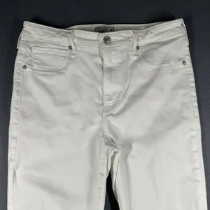 Abercrombie Fitch Simone High Rise Super Skinny Jeans Womens 10 White 30 Stretch thumbnail 3