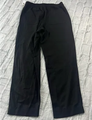 Old Navy High Rise Linen Blend Black Straight Leg thumbnail 6
