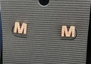 Monooc Letter “M” Earrings thumbnail 1
