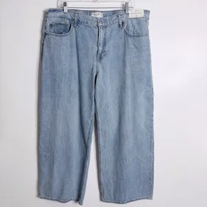 NWT Abercrombie‎ & Fitch The Ultra Loose Low Rise Size 33 Short Drapey Rigid thumbnail 2