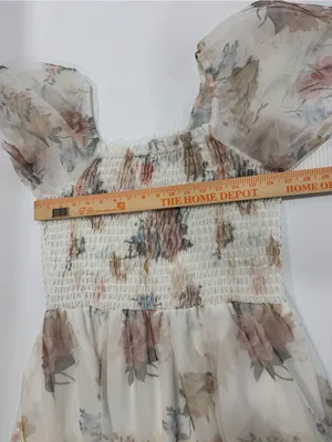 Tivoli Tulle Short Dress - White Floral - Baltic Born XL thumbnail 4