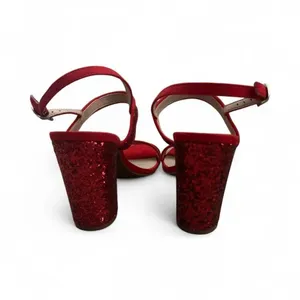 BP Red Glitter Heeled Sandals thumbnail 3