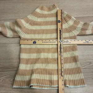 Maeve x Anthropologie Mock Neck Striped Sweater Bell Sleeve Size XS thumbnail 4