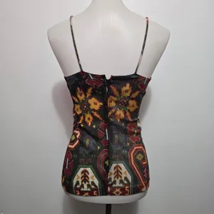Vintage Harbinger Ltd Metallic Tapestry Print Camisole Size 10 90s Fairycore thumbnail 4
