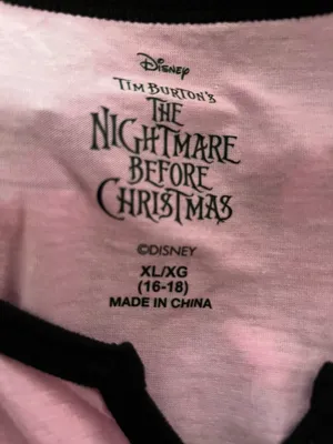 Disney NWT Nightmare Before Christmas Women's Tank Top and Shorts Pajama Set, 2-Piece, Size XL thumbnail 6