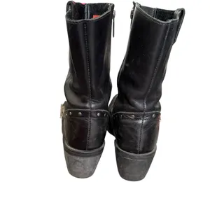 HARLEY DAVIDSON Sz 7 Macie rhinestone Studded Strap Leather Riding Boot Moto thumbnail 8