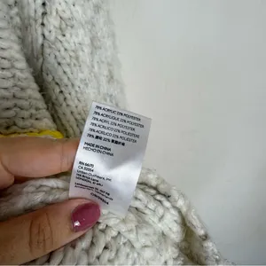 BDG Urban Outfitters Anissa Cream Knit Multicolored Fringe Mockneck Sweater thumbnail 10