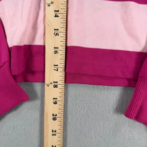 Y2k Juicy by Juicy Couture Pink Striped Long Sleeve Cropped Rugby Polo Small thumbnail 3
