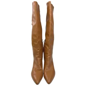 Sam Edelman Uma Brown Reptile Leather Pointed Toe Knee High Fashion Boots Size 8 thumbnail 2