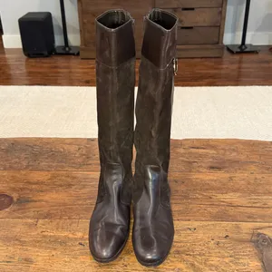 Ann Taylor Brown Leather & Suede Riding Boots Size 7 thumbnail 2
