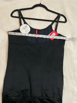 Spanx Smartgrip Open Bust Firm Control Black Shapewear Slip Dress Raw Hem 2X thumbnail 4