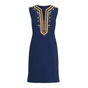 Tory Burch Sophia Embroidered Shift‎ Dress Boho Minimalist Resort Southwestern thumbnail 2