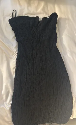 Showpo strapless black formal dress thumbnail 3
