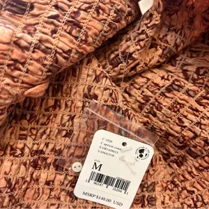 Free People Smock It To Me Mini Dress Women's‎ Size Medium Apricot Combo NWT thumbnail 6