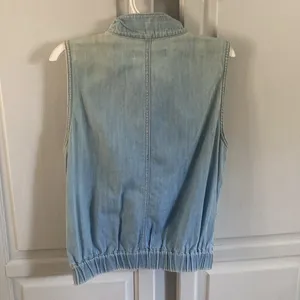 Vintage Zara Short scrunched Denim Vest thumbnail 9