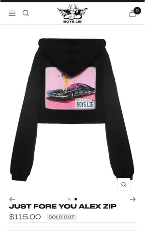 Boys Lie Hoodie Cropped thumbnail 1
