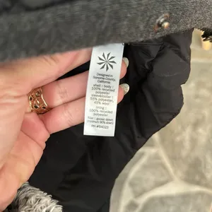 Athleta‎ Womens Wool Knit Sweater Sleeve Goose Down Filled Puffer Jacket thumbnail 3