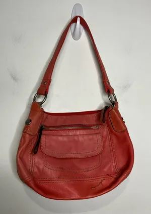 Fossil‎ coral leather shoulder bag Y2K vintage casual women’s medium size thumbnail 1