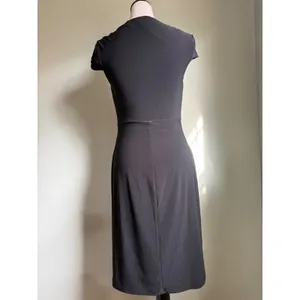 LAUREN Ralph‎ Lauren Black Cap Sleeve elegant Faux Wrap Sheath Dress 6 Classic thumbnail 4