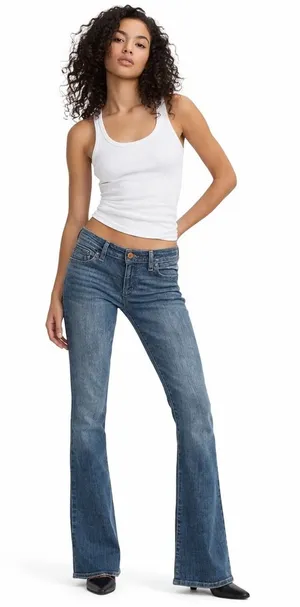 Pilcro and the Letterpress Anthropologie Womens Stet Bootcut Jeans Size 27 Mid Rise Y2K Indie Sleaze thumbnail 1