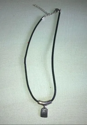 Lia Sophia Leather Silver Choker thumbnail 1