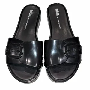 Melissa Black Platform Jelly Slides Sandals Shoes 9 thumbnail 1